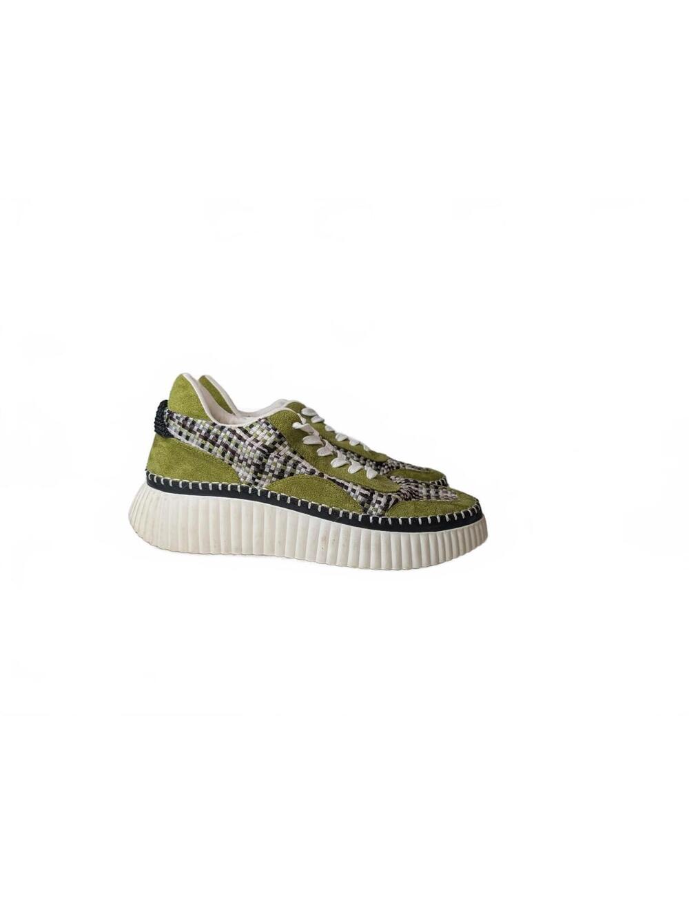 Coconuts by Matisse Go To Platform Sneaker in Green Tweed, Size 11